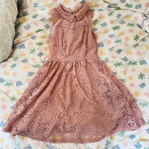 Blush Pink Lace Dress S